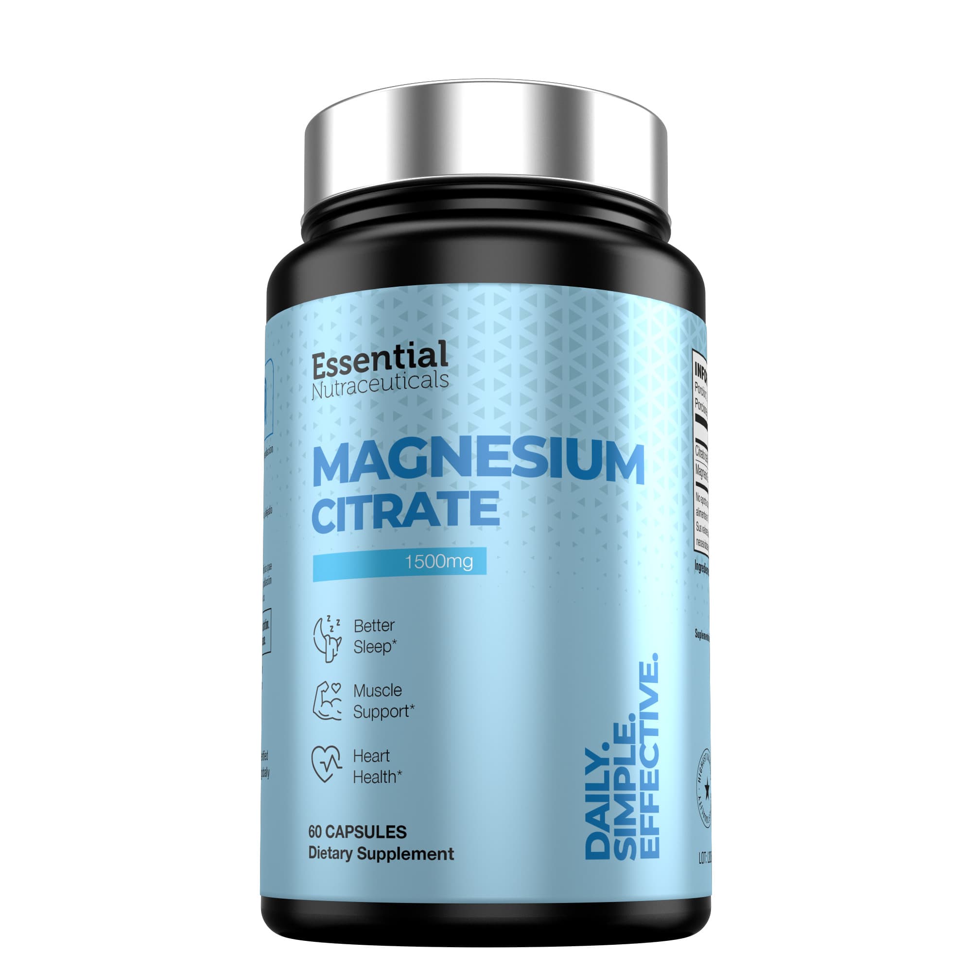 Citrato De Magnesio 1500mg 60 Capsulas